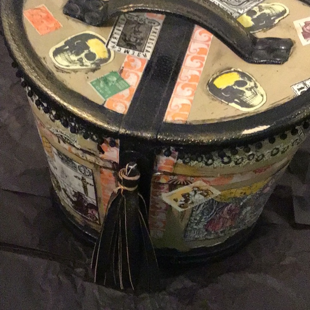 Handcrafted one-of-a-kind witch bucket bag